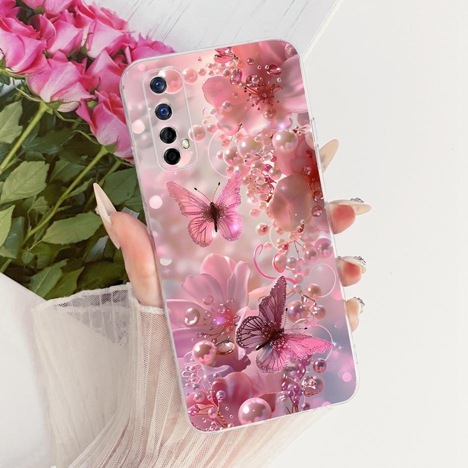 For Realme 7 Pro Case RMX2170 Luxury Butterfly Tree Painted Cover Soft Slim Phone Case For Realme 7 5G Realme7 4G RMX2155 Fundas