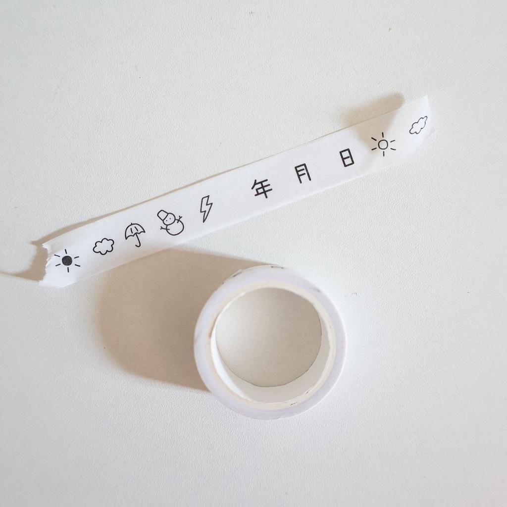 Wind Line Pen Paper Tape Weather Date Clock In Handbook DIY Decorative Material