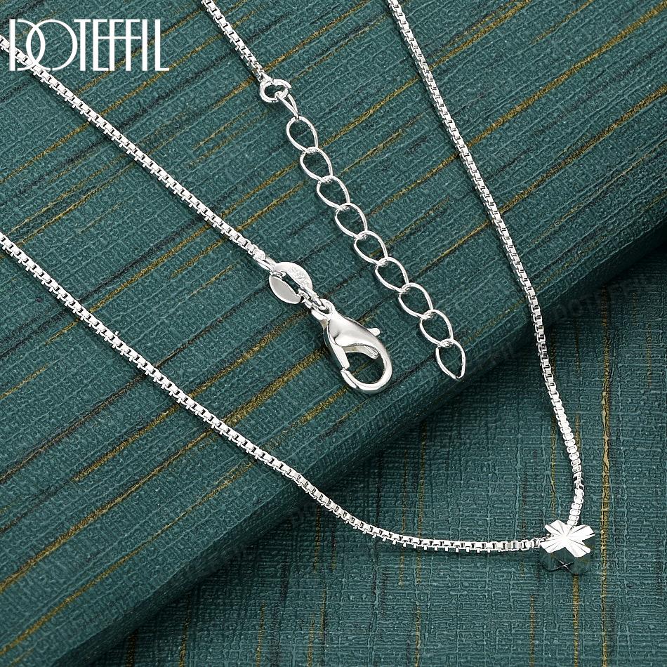 Серебряная цепочка-ромб с крестиком 925 пробы Свадебные украшения 45cm