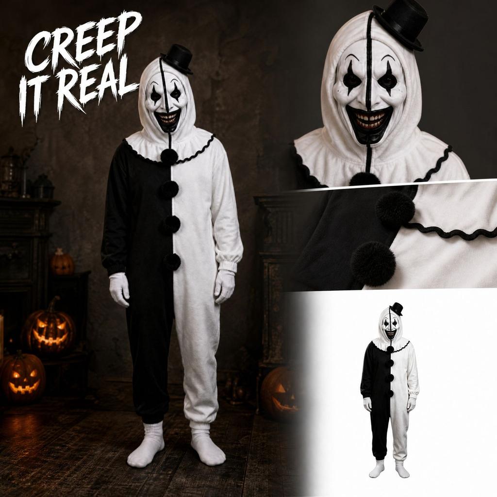 Scary Halloween Pajama Costume for Adults, Sleepwear for Women and Men