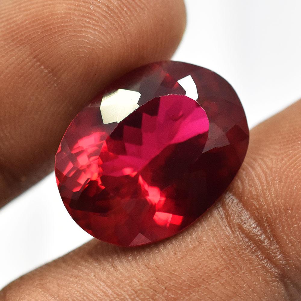 Natural Red Ruby Loose Gemstone 19.35 Ct Oval Cut Ideal for Jewelry Making and Gem Collections