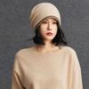 Cashmere Women's Warm Ear Muffs Beanie - Autumn/Winter Solid Color Casual Head Wrap