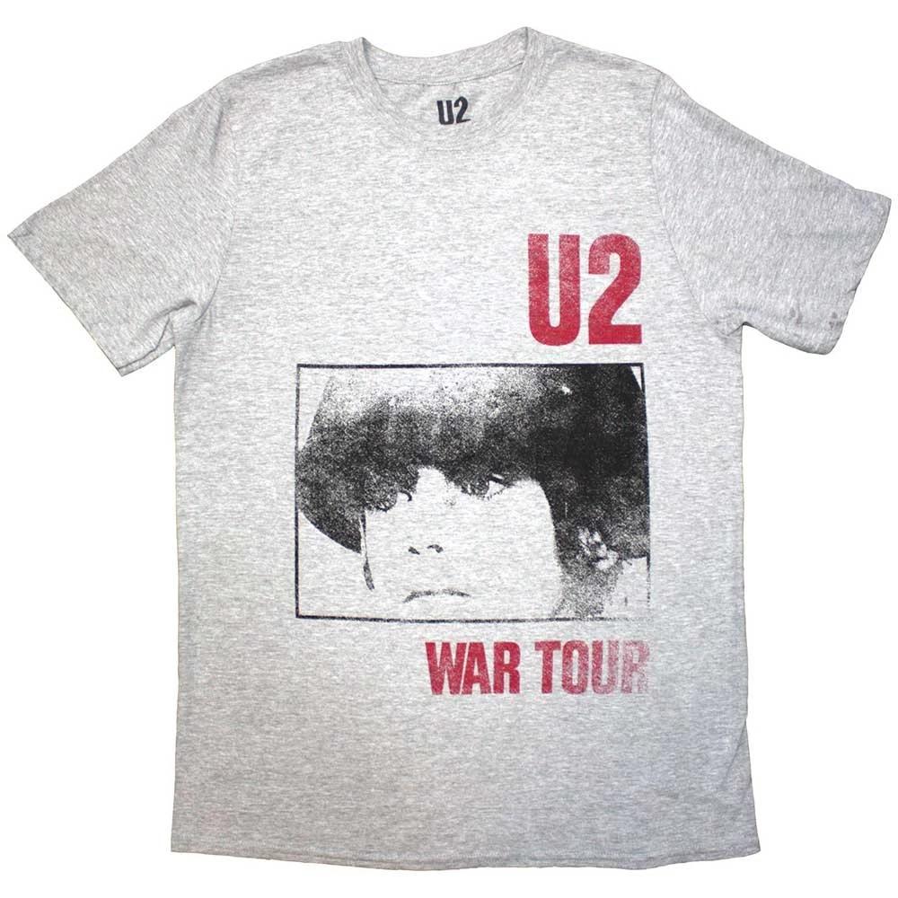 U2 T Shirt War Tour Band Logo new Official Mens Grey XL