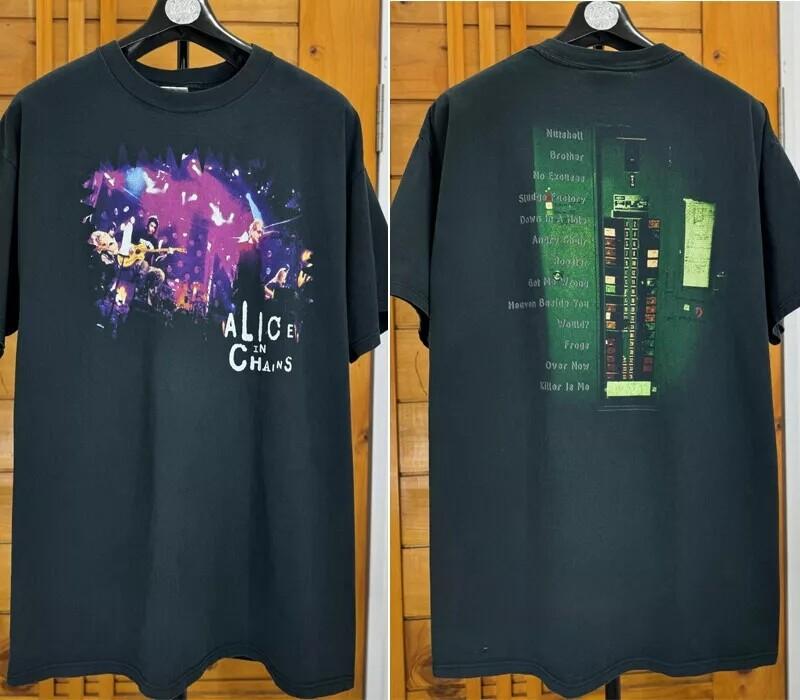 

Alice In Chains shirt Tour 90’ 2 Side Basic Black Unisex T shirt Reprint S5XL Unisex T-Shirt S