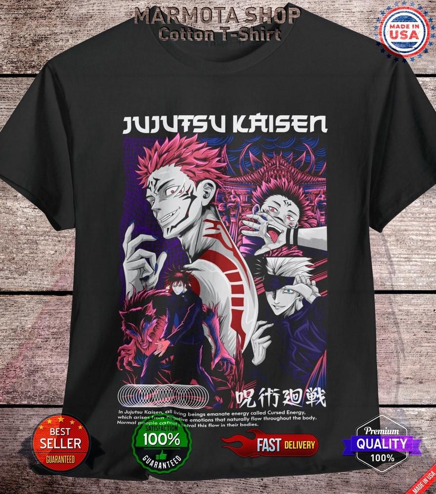 

Футболка Годжо Сатору Магическая битва Сукуна Аниме Японская футболка Манга JJK M