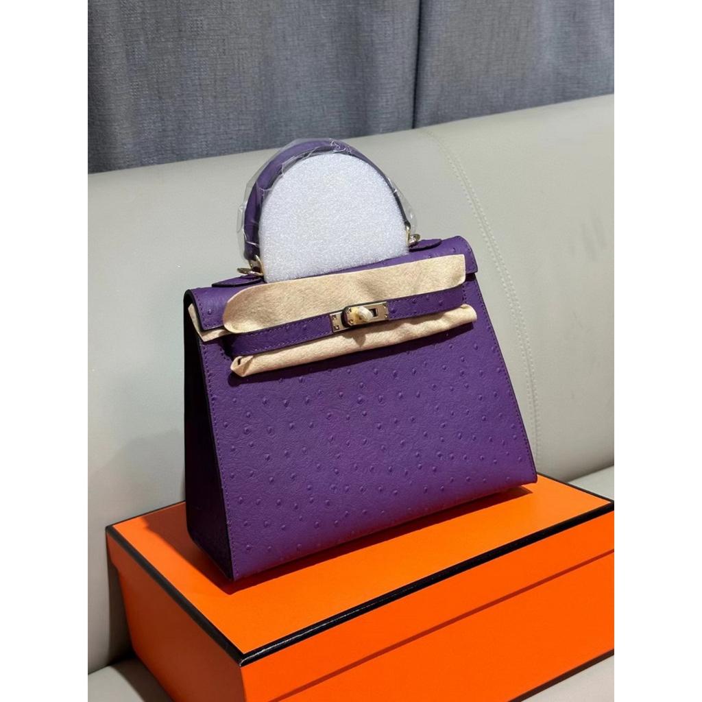 2026 Neue Leder-Damenhandtasche erste Schicht Straußenmuster Rindsleder erste und zweite Generation tragbar Einzel schulter schräg über tragbar Damenhandtasche