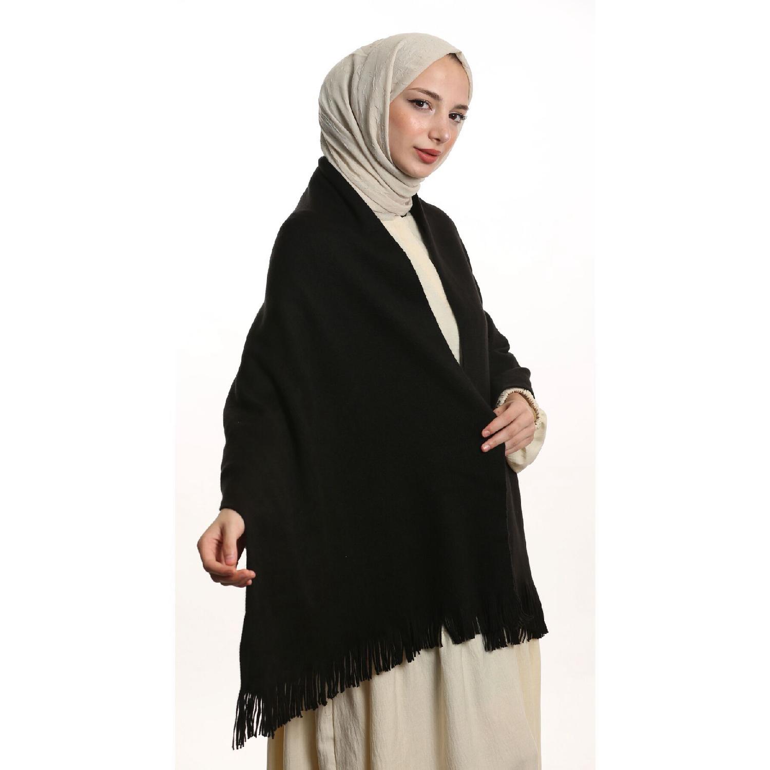 

Plain Winter Double Sided Shoulder Shawl 70 x 180 brick червоний колір