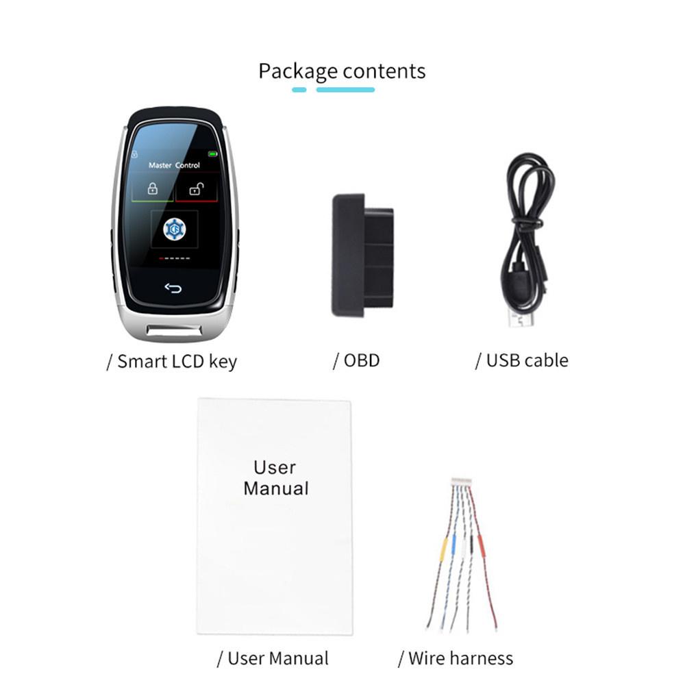 Modified Remote Smart LCD Screen Key For Car with Factory One-key Start Function