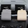 Car Phone Holder Mount Air Vent Hanging Storage Box Car Mobile Phone Bag PU Leather Glasses Organizer Support in Car Accessories