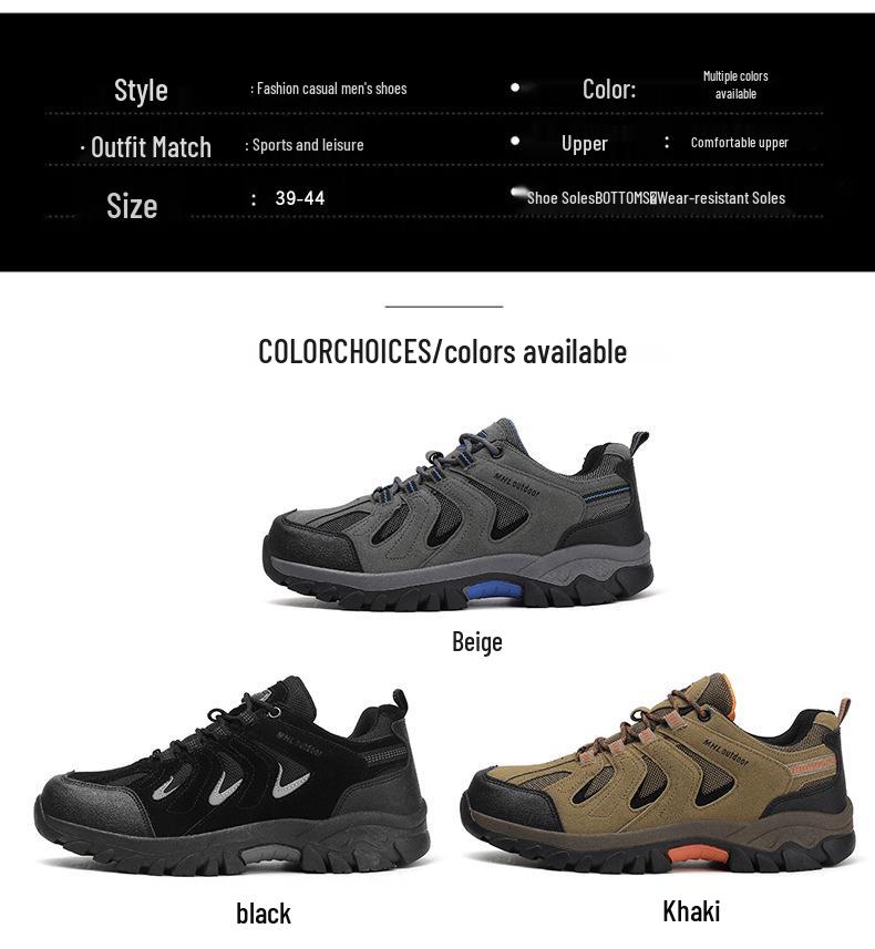 Men's Four-Season Outdoor Hiking Shoes - 2025 Low-Top Style