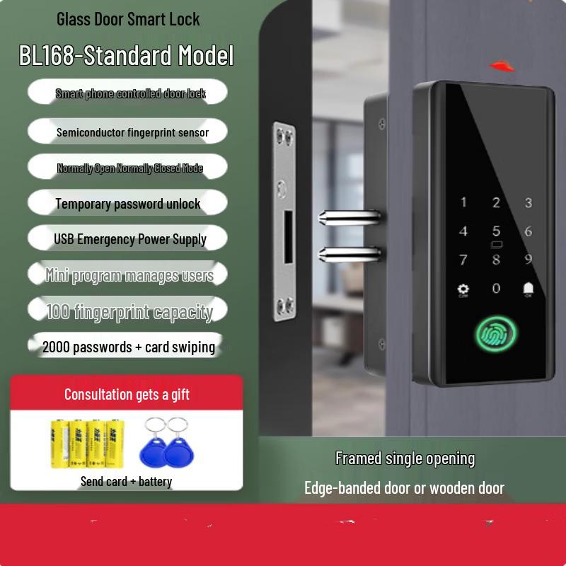 

Lilang Smart Glass Door Fingerprint Password Lock