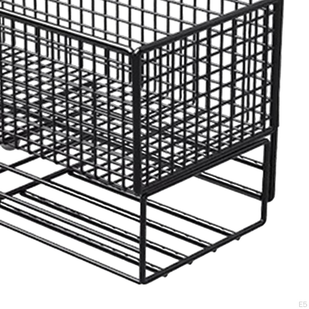 Desk Hanging Basket for Easy Organization, Wire Mesh Storage Solution
