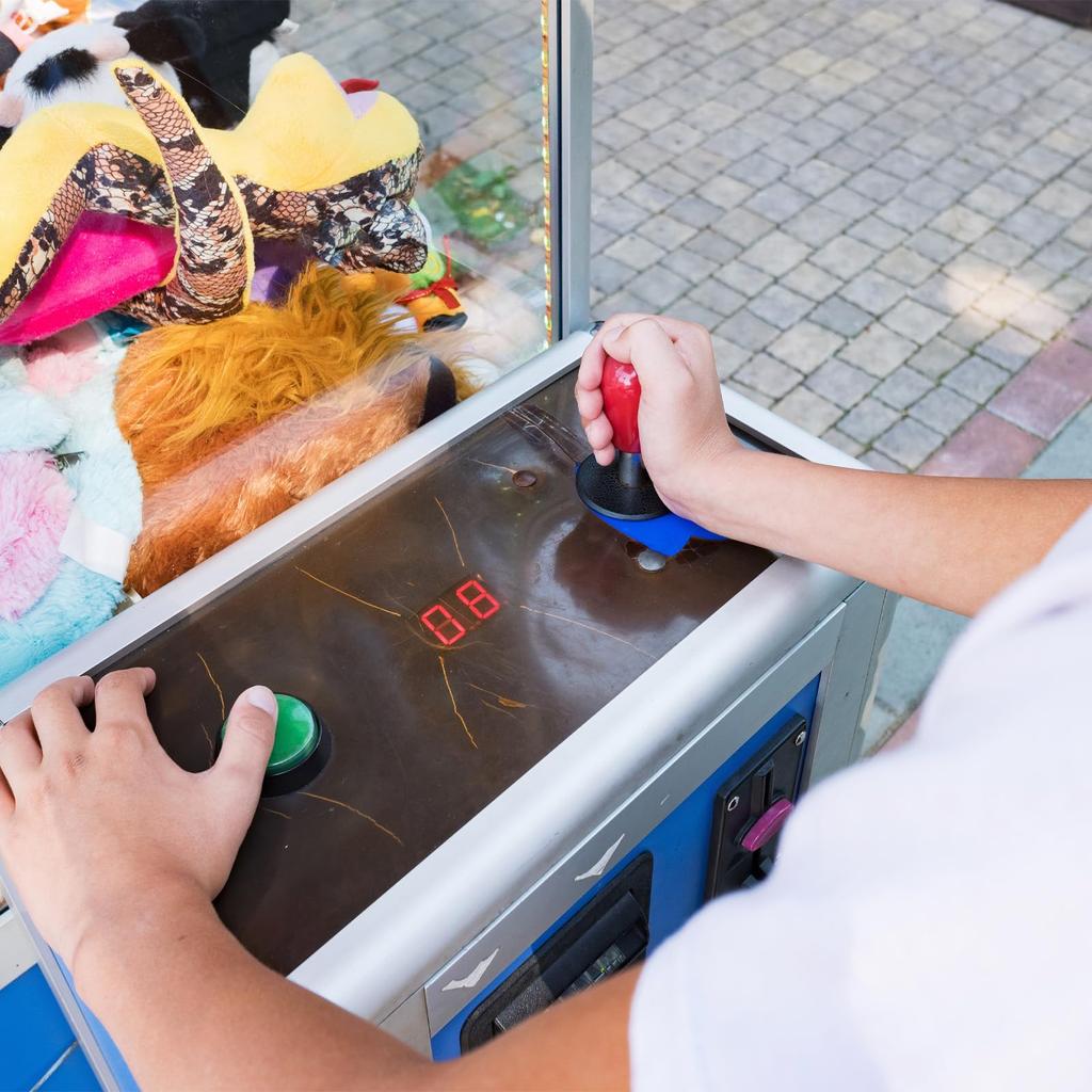 Uxcell PC Joystick DIY Kit Arcade Game Joystick DIY Part Arcade Button ABS 5 Pin for PC Classic Arcade Red