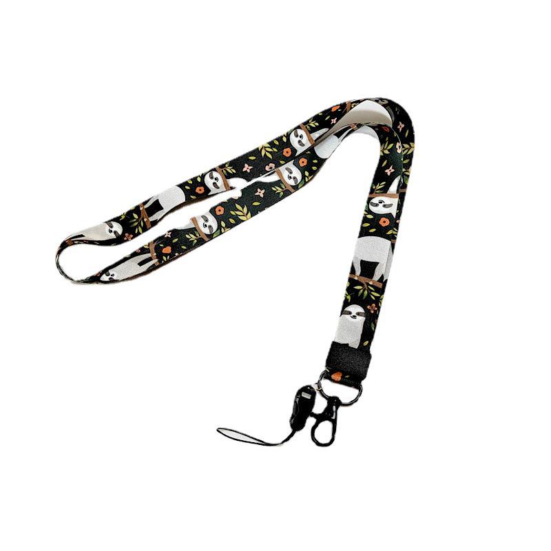 Florales Gurtband-Lanyard Handyhülle mit abnehmbarer Flugzeugschnalle - Anti-Drop Hals- & Ausweis-Lanyard