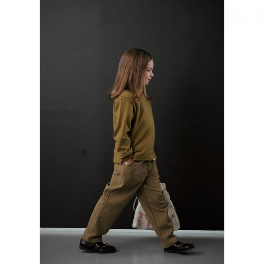 The Coffee Bean   Tea Leaf Khaki Cotton Baggy Pants Bz53pt05kk