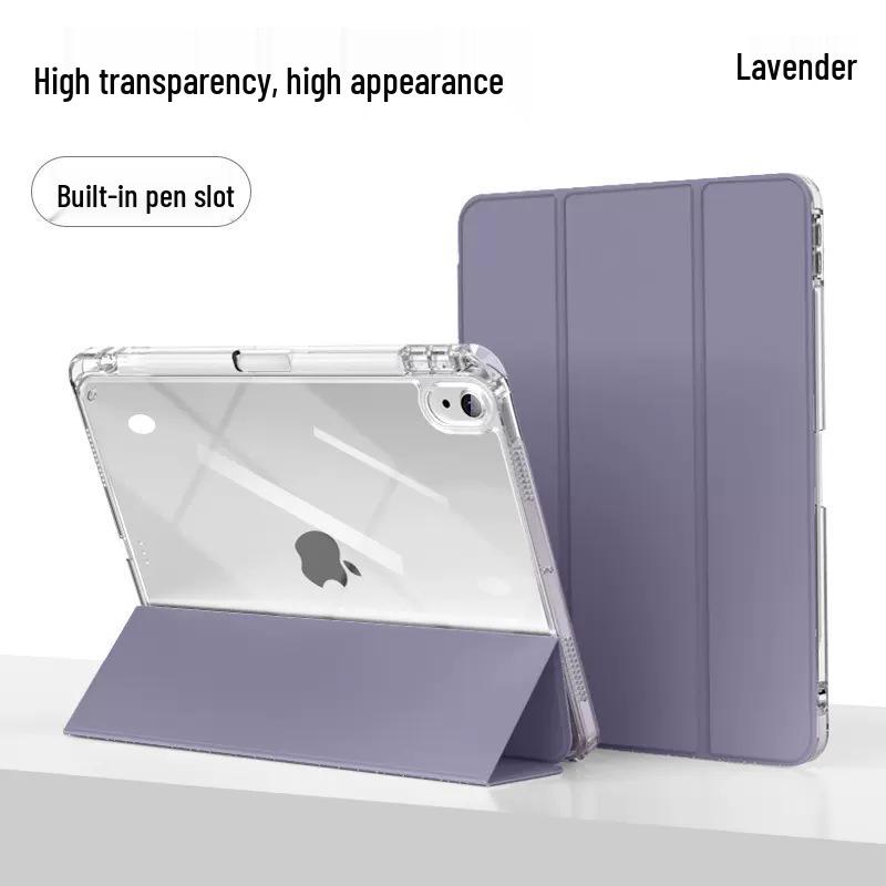 2023 iPad Air 4 Pro 11 Case with Pen Slot, 9.7-10.4 Inch High-Transparency Acrylic Trifold for Huawei