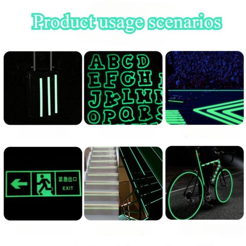 Cat Luminous Stickers Adhesive Tape Night Home Indoor Outdoor Self  Luminous Fluorescent Strips Stair Warning Tape DIY Stage