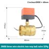 Electric Copper Two-way Ball Valve DN15 20 25 32 40 50 Three Wire Two-point Control 220V 12V 24V Electric Ball Valve