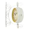 European Style Iron Double Sided Quiet Vintage Station Clock Garden Coffee Bar Decoration Chandelier Round Wall Hanging Clock