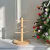 Wood Mug Holder 6 Hook Coffee Mug Tree Holder Mug Hanging Display Rack Drinkware Shelf Tea Cup Storage Holder Stand Kitchen