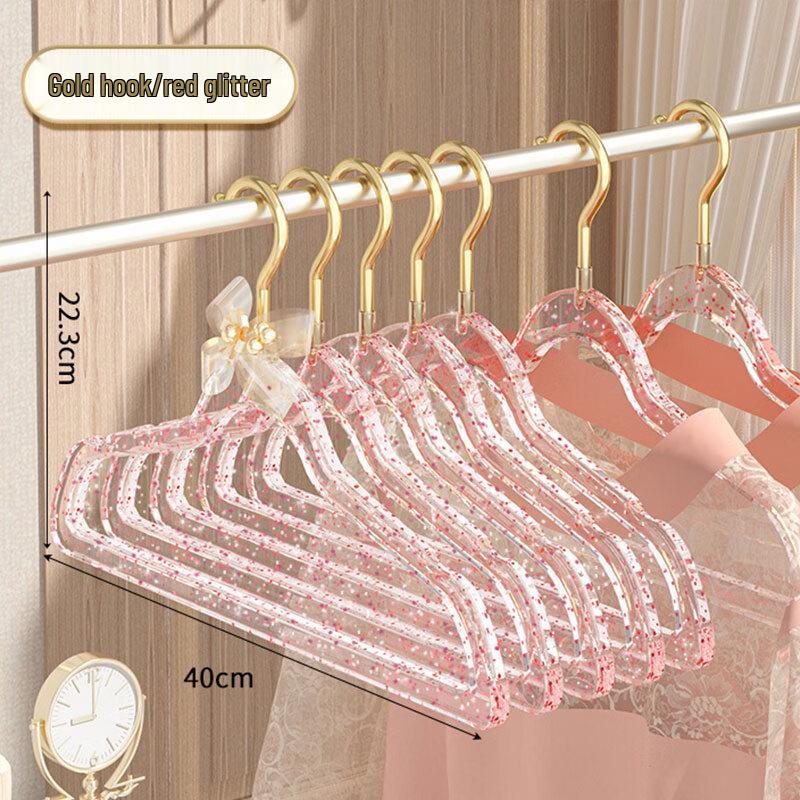 Transparent Glitter Non-Slip Clothes Hangers