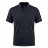 Men's Textured Vertical Stripe Polo Shirt - Summer Short Sleeve Lapel Tee, Breathable & Casual