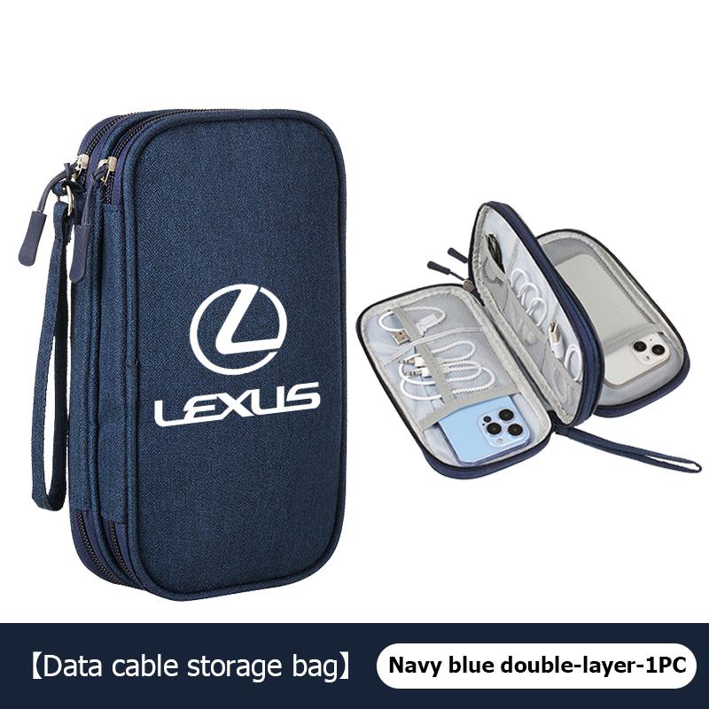 For Lexus Car Styling Digital Storage Bag Oxford Cloth Cable Tools Travel Purse IS350 ES350 IS250 IS460 IS220h IS300 LX570
