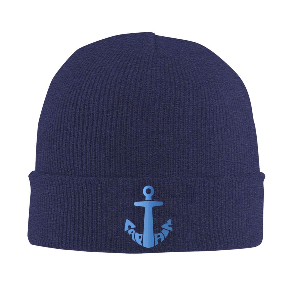 Captain Anchor Warm Knitted Cap Fashion Bonnet Hat Autumn Winter Outdoor Beanies Hats for Men Women Adult