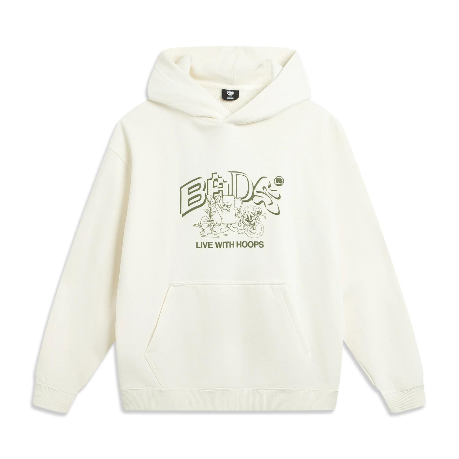 Li Ning Баскетбольная Серия Anti-Five Серия Пуловер с Капюшоном Буквенный Свободный Свитшот Мужской свитшот AWDVD95-1 M