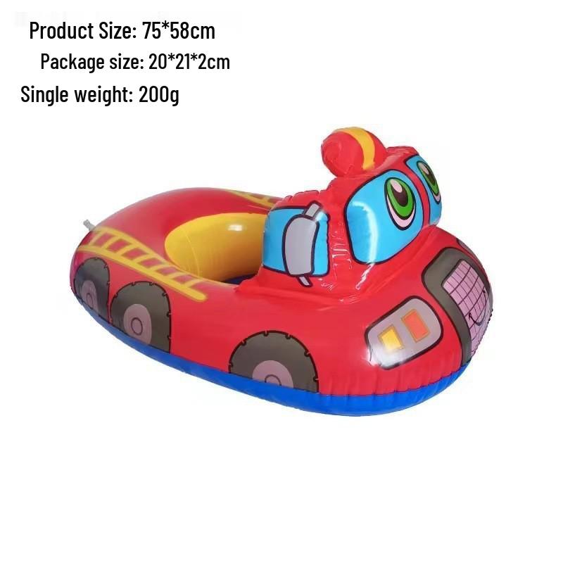 Large Toddler Boat-Themed Swimming Ring with Canopy & Steering Wheel