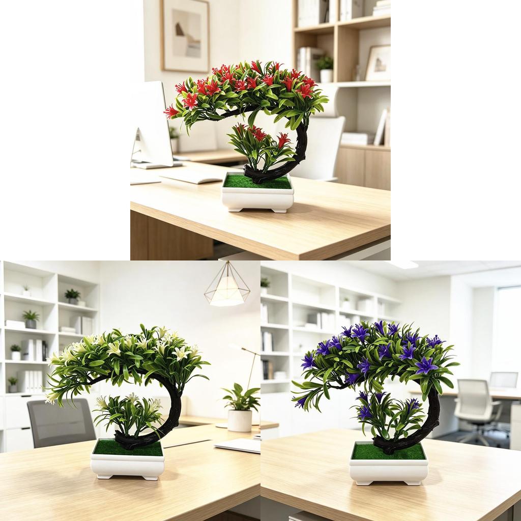 Lily Plant Artificial 3d Plastic Tabletop Decor For Home Office And Wedding Arrangements