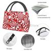 Christmas Candy Canes Thermal Lunch Bag Unisex Reusable Waterproof Cooler Insulated Lunch Box Bento Tote for Travel Picnic Beach