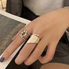1pc Minimalist Silver Color Smooth Rings for Women Statement Punk Goth Accessories Vintage Finger Ring Textured Personalized Jewelry Gifts