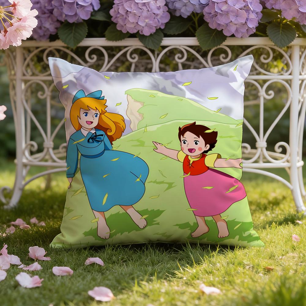 

Cute H-Heidi, Girl of the A-Alps Cushion Cover Home & Car Dual-Scene Pillow Cover: Reversible for Premium Comfort 30cmx30cm