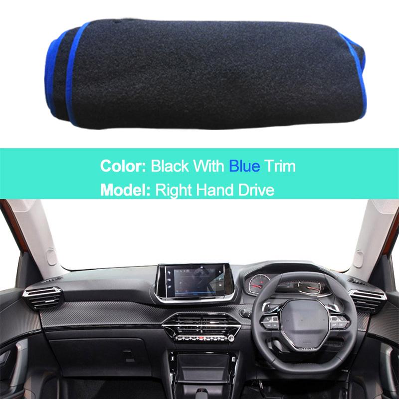Car Dashboard Cover for Peugeot 2008 E-2008 208 E208 GT - Carpet Dashboard Pad Sun Protection UV Cushion Car Accessories
