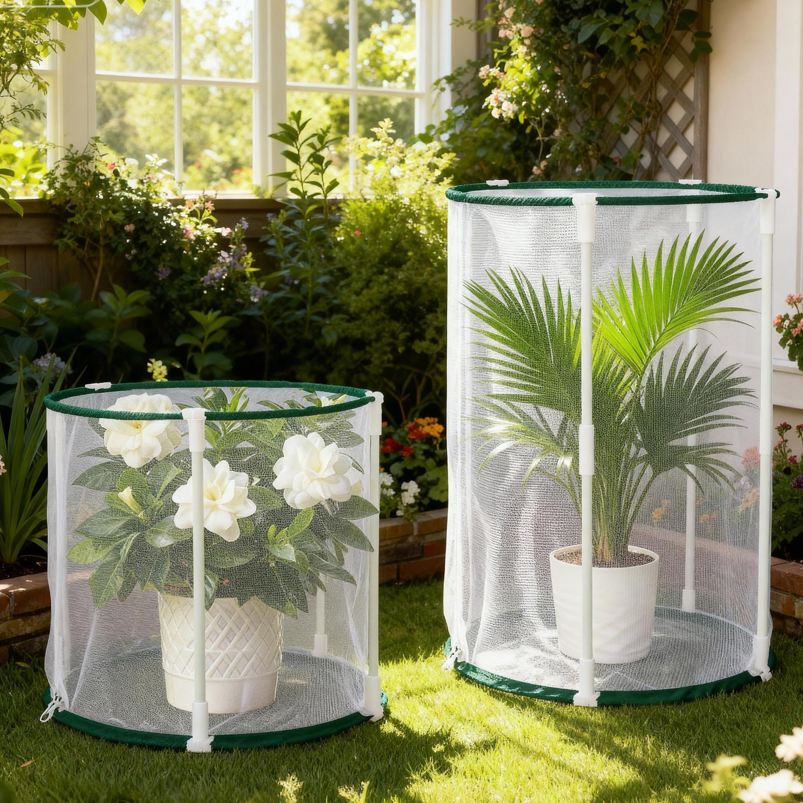 Caterpillar Habitat Heavy Duty Outdoor Zipper Cage Terrarium Butterfly Habitat Protection Guard for Garden Yard Patio Balcony S
