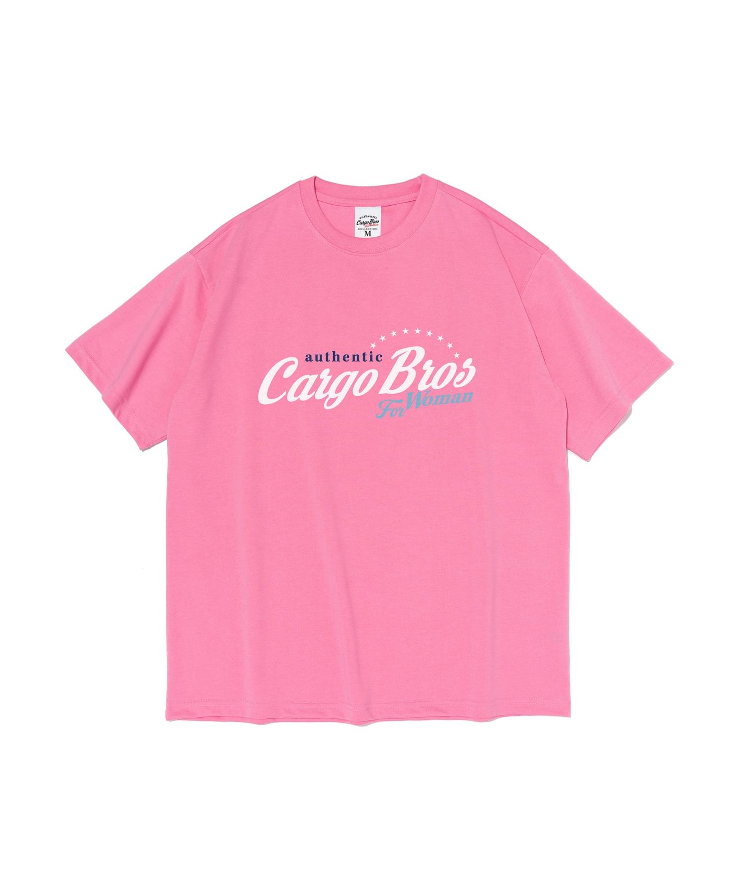 Cargo Bros For Woman Retro Logo Short Sleeve T-Shirt (Pink) S