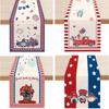 Cross-Border Patriotic Linen Table Runner for Family Parties and Anniversaries