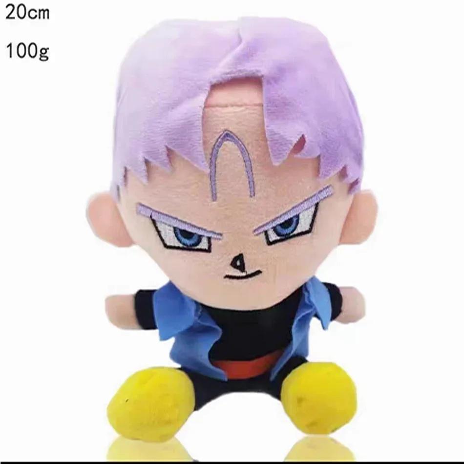 20Cm Dragon Ball Japan Anime Plush Toys Super Saiyan Goku Vegeta Picollo Trunks Gohan Cartoon Figure Stuffed Dolls Child Gifts
