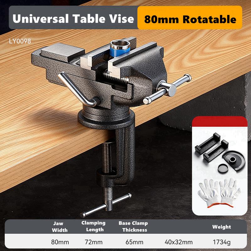 Professioneller Tischschraubstock, 360° drehbar, Werkstück-Klemmstock, Vielseitig einsetzbar, Robuste Konstruktion für Holzbearbeitung, Metallbearbeitung