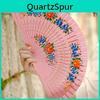 Folding Free Smooth Burr Fan Surface Pretty Wood Classical Dance Handheld
