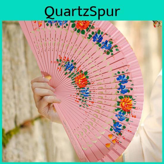 Folding Free Smooth Burr Fan Surface Pretty Wood Classical Dance Handheld
