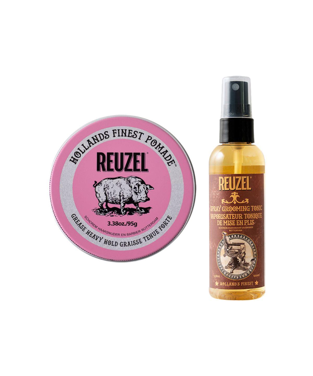 Pink Oil-based Hard Pomade 95g + Spray Grooming Tonic 100ml