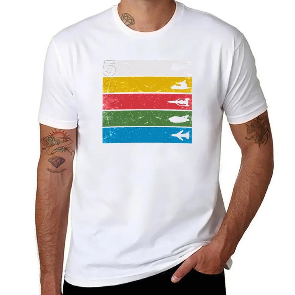 Thunderbirds Classic - Birds Silhouettes on Stripes T-Shirt cute tops plus size tops fitted t shirts for