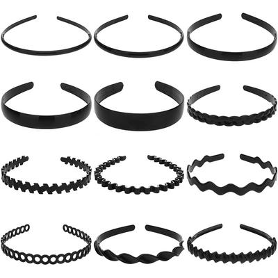 Simple Black Face Wash Non-slip Toothed Headband for Bangs, Hair Clip, Women's Adult Hair Ornament