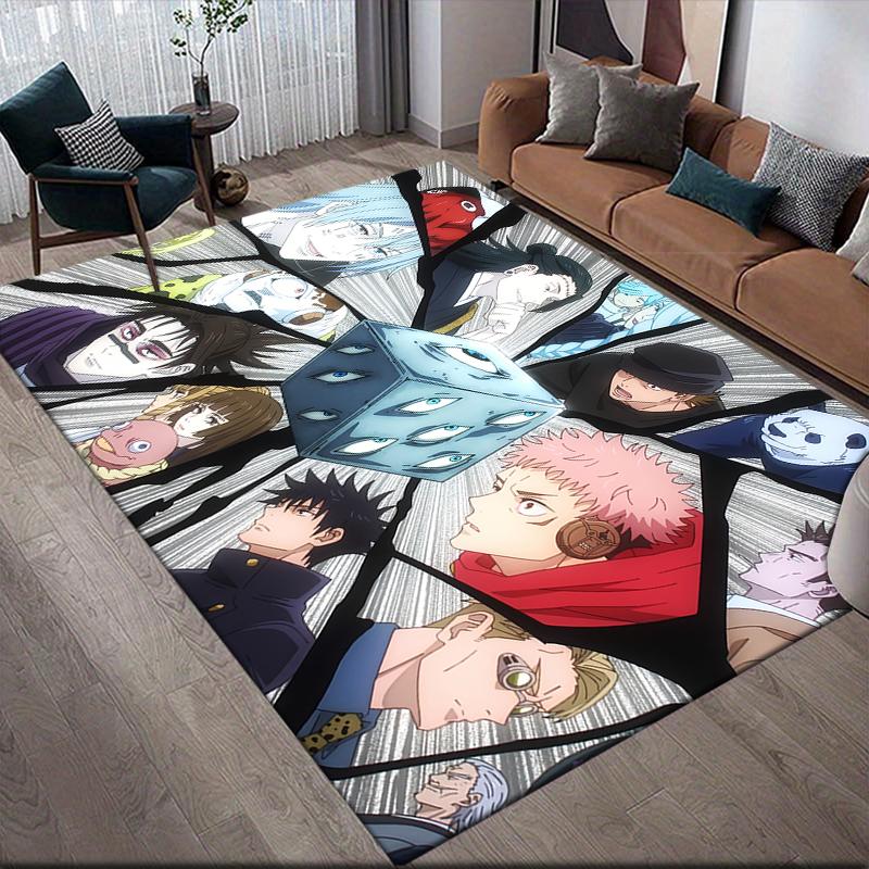 

Jujutsu Kaisen Classic Manga Square Area Rug, Non-Slip Floor Mat for Home Decor, Perfect Gift for Fans.chl 60x90cm