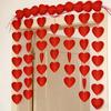 2m 6.5ft Heart String Stereoscopic Love Heart Hanging Curtain Hanging Love Streamer  Birthday Party