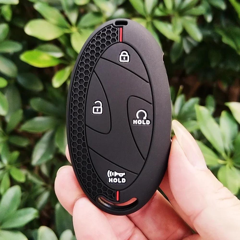 Silicone Car Remote Key Fob Case Cover Holder for Hyundai Santa Fe MX5 Tucson 2025 Ioniq 2025 Kona 2025 Durable Protective Shell