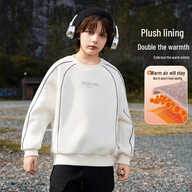 ASK JUNIOR Boys  Winter Fleece Lined Sweatshirt 120