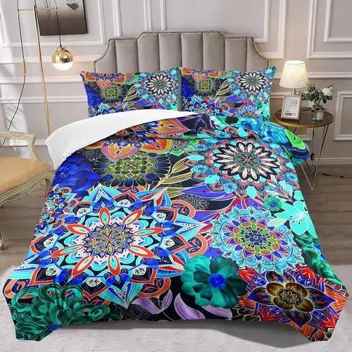 Mandala Duvet Cover Mandala Background Theme Duvet Cover Suitable For Children Kids And Adults Soft Comfortable And Breathable